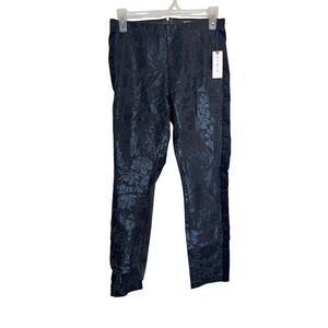 Anthropologie Essential Skinny Pants‎ Womens 0 Jacquard Tuxedo Dressy Floral